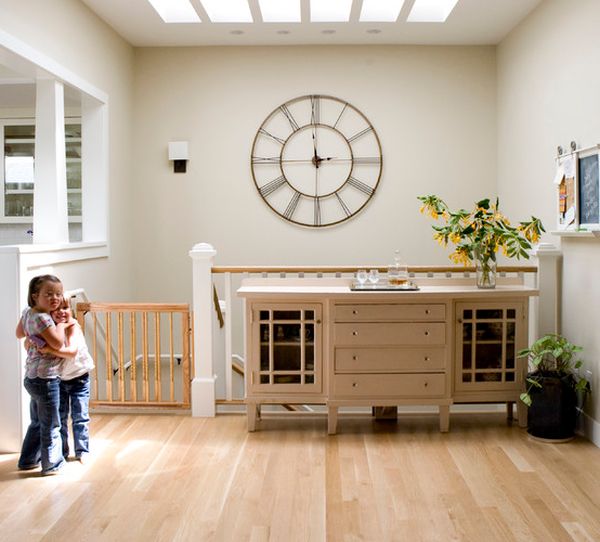 Large wall clock almost reminds of a museum-like setting