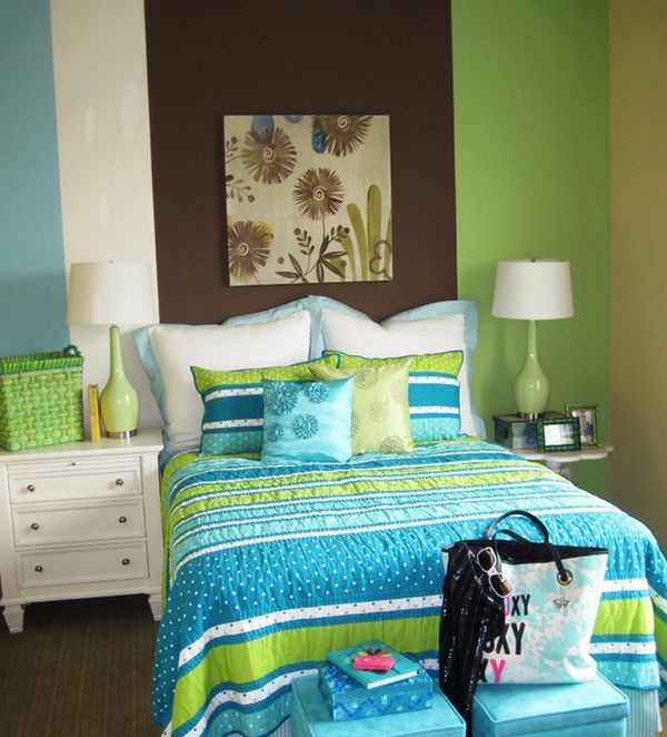 Lime green and blue bring in the hot colors of the season