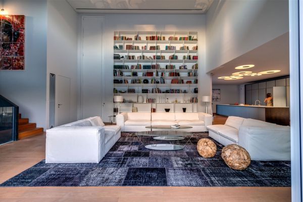 Living room with a fabulous book display