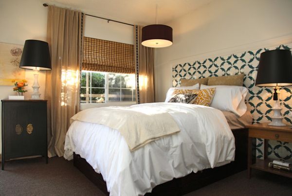 Modern bedrooms make a lovely setting for the drum pendant lights