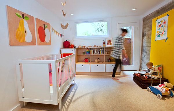 Modern nursery wth fruit art