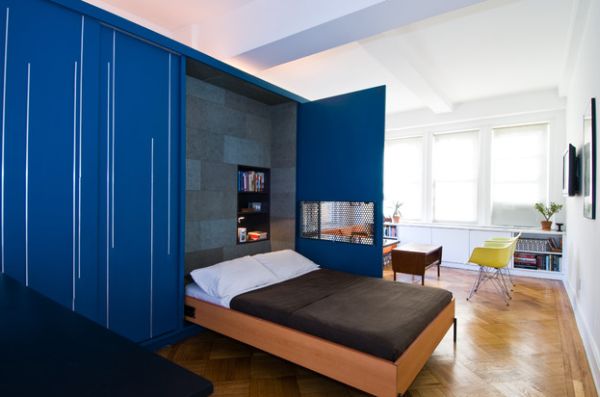 Murphy beds that can be tucked away easily are a great addition to small apartment lofts
