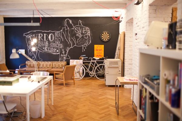 Old flat in Bratislava converted into an ergonomic office space