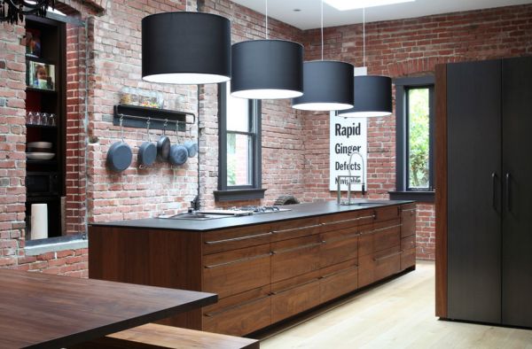 Perfect way to combine focused and decorative lighting using drum pendants