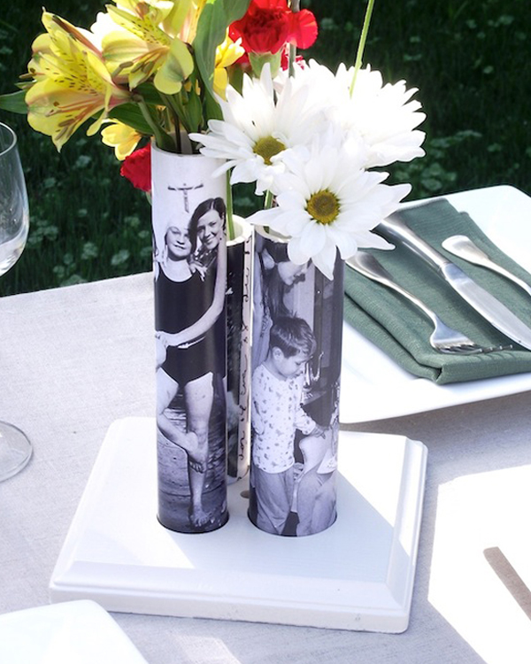 Photograph pvc pipe vases