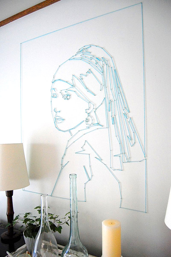 Portrait string wall art DIY