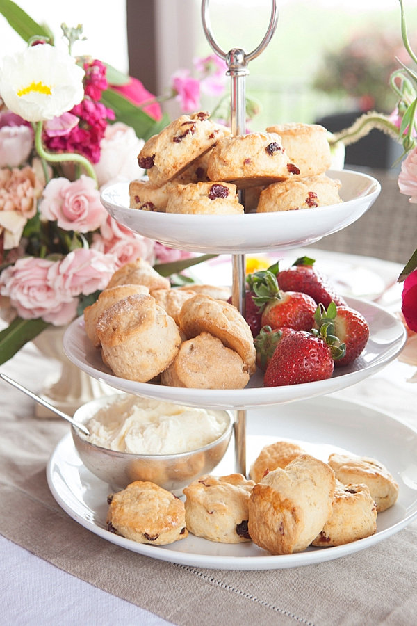 Scones delight at a festive brunch