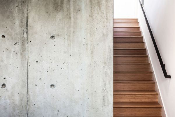 Simple and elegant wooden staircase