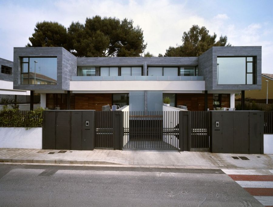 Stone and glass exterior