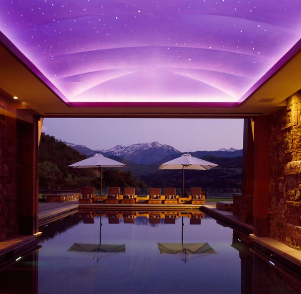 Stunning ceiling above the pool leaves you speechless