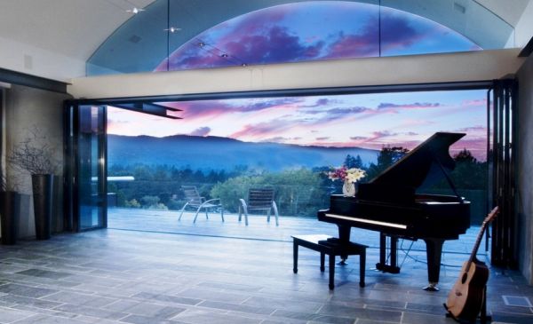 Stunning living room offers an inspirational view for some sweeping tunes!