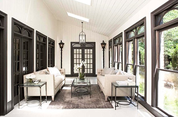 Sunroom in neutral tones