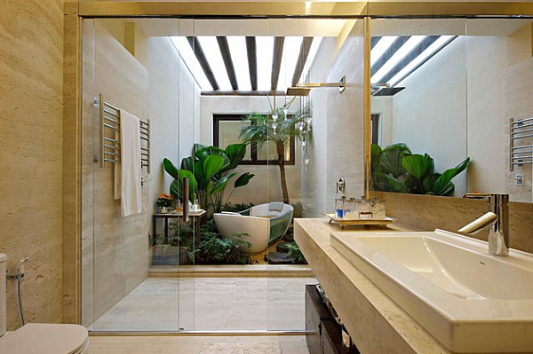 Tropical modern bathroom