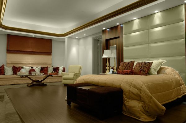 Usher in relaxed and soothing atmosphere in the bedroom with recessed lights