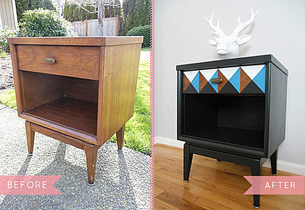 Vintage nightstand makeover