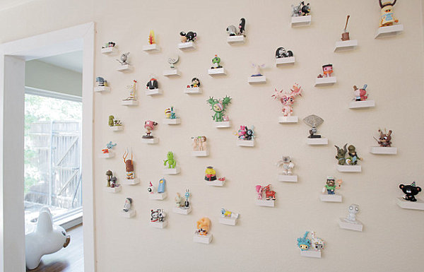 Wall of vinyl toys