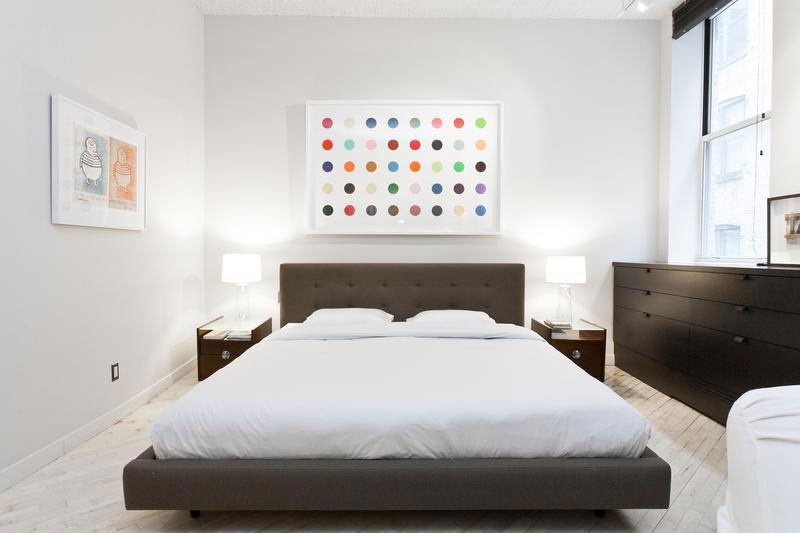 black and white bedroom - soho apartment