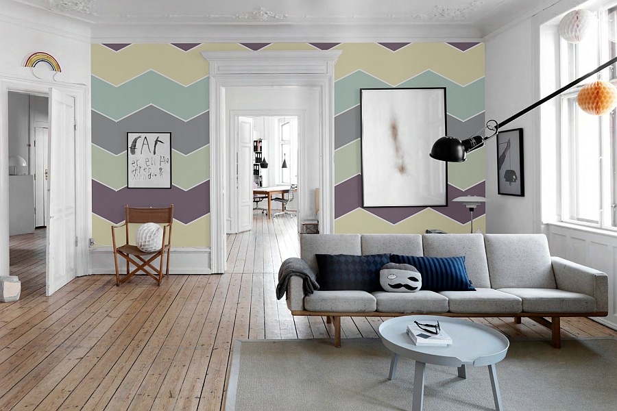 colorful wall murals - stripes