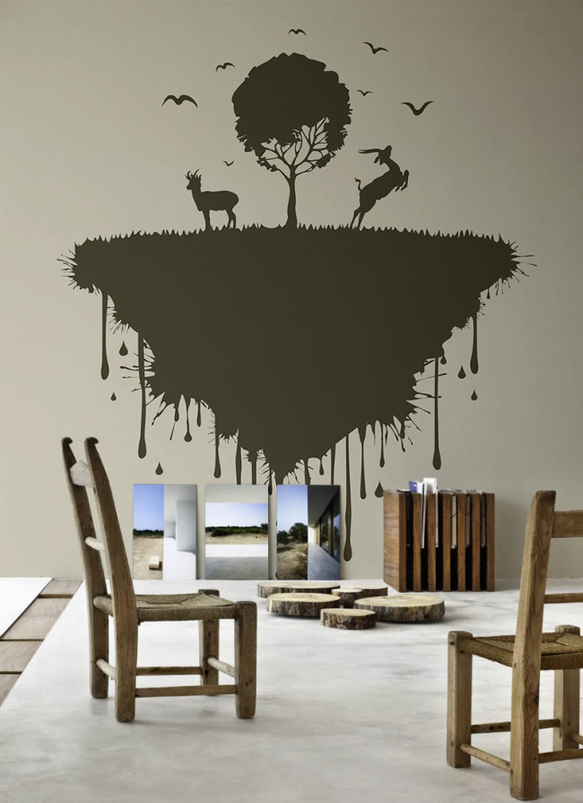 Amazing Summer 2013 Wall Murals   Minimalist Room Wall Decal 650x894 