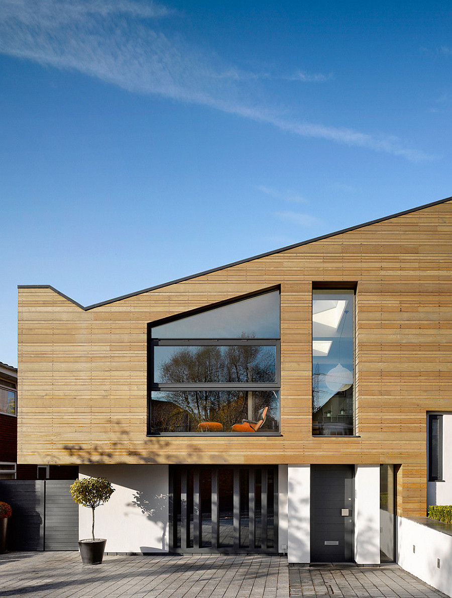 modern wooden exterior home