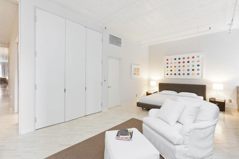 white bedroom decor - soho apartment