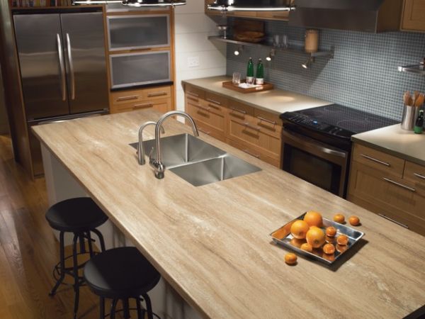 Beautiful Formica finish adds class to the kitchen