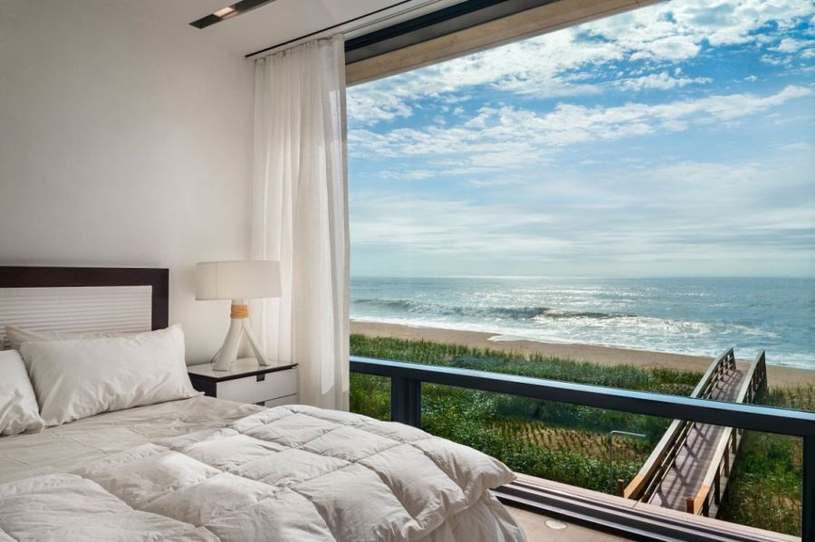 Bedroom with ocean view