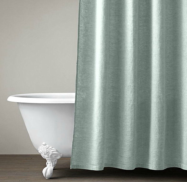 Belgian linen shower curtain