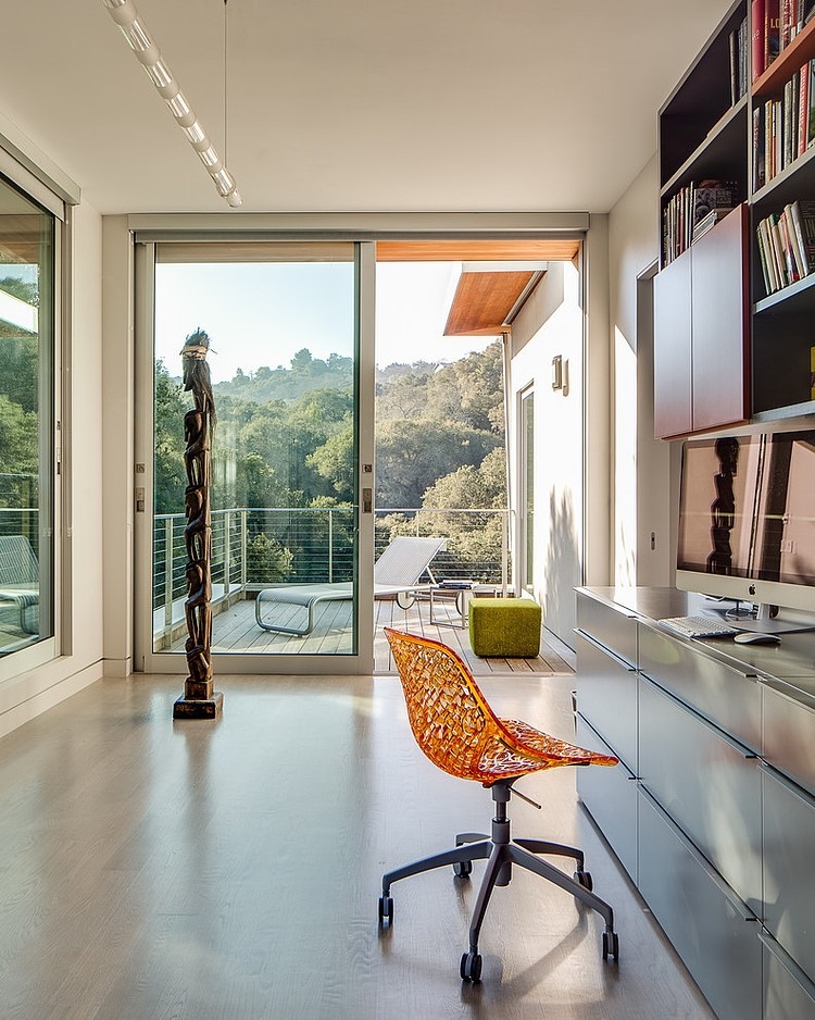 Colorful furnishings at the California home