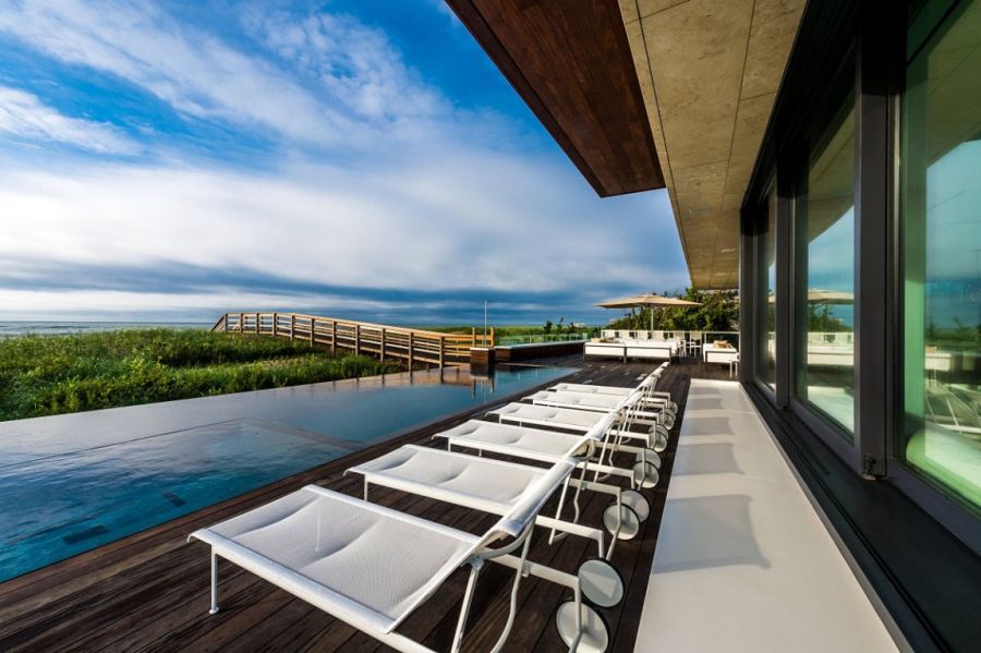 Deck space with ocean view