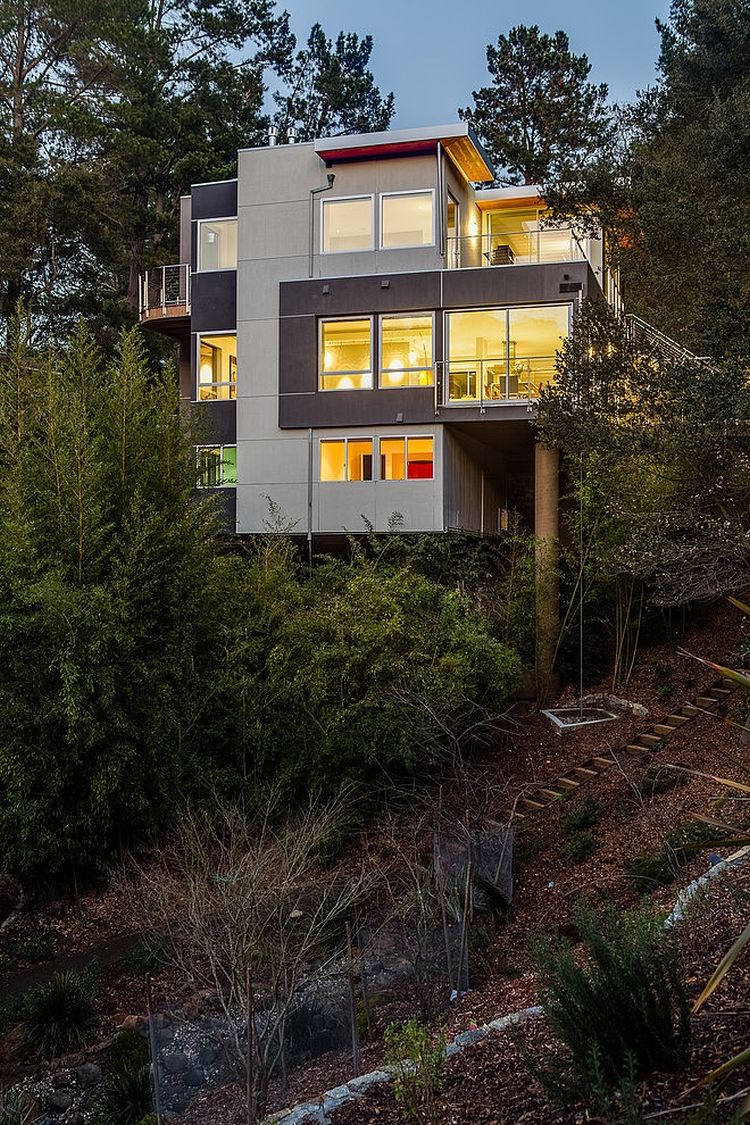 Elevated strucrure of the Portola Valley House