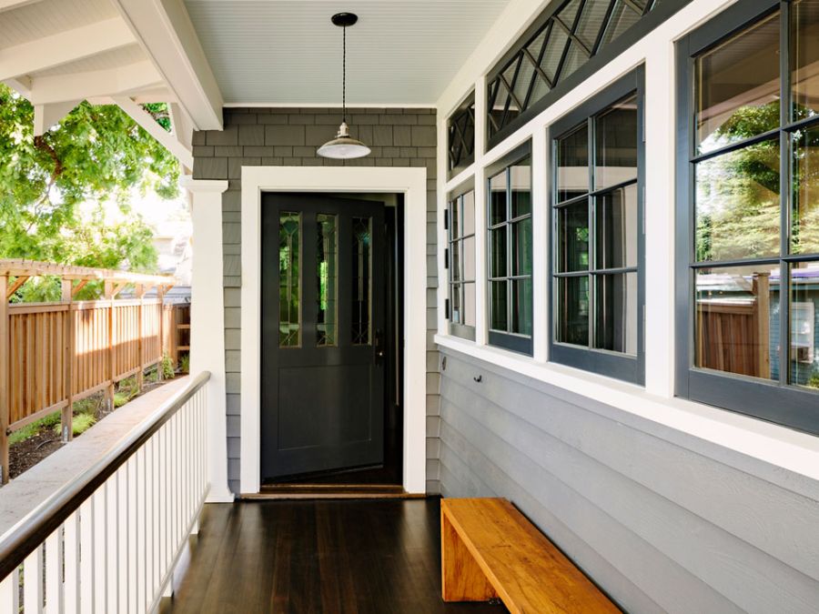 Entranceway to the library house