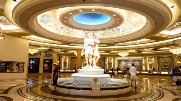 Extravagant lobby of Caesars Palace in Las Vegas