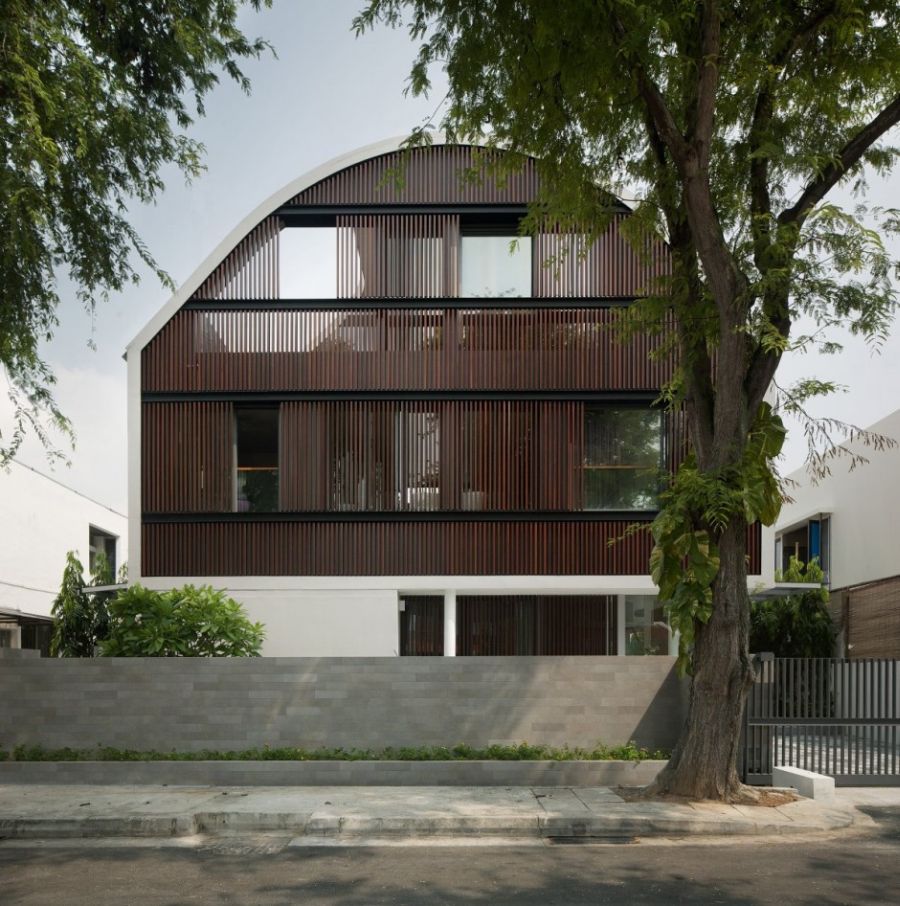 Facade of Wind Vault House in Singapore