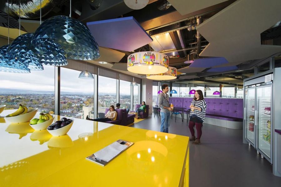 Gorgeous pendant lights at the Google Campus