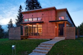 Red Wood Exterior and Ravishing Interiors Shape Portland’s Hollcroft