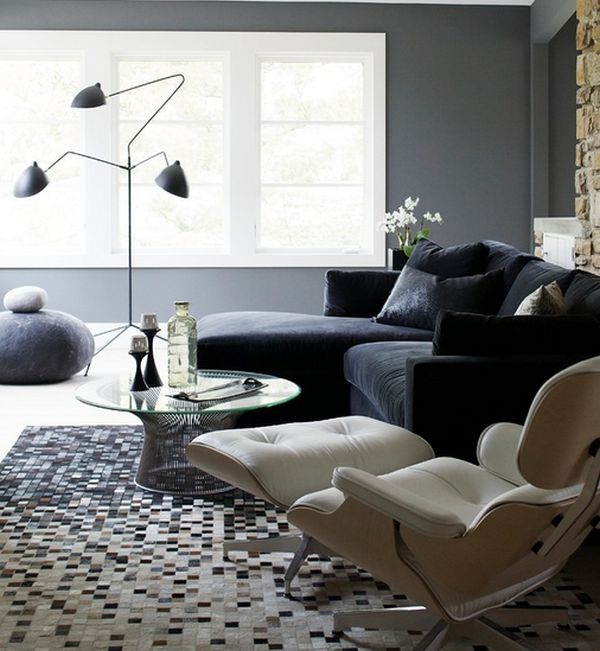 Iconic Serge Mouille Floor Lamp coupled with the Wool Stones