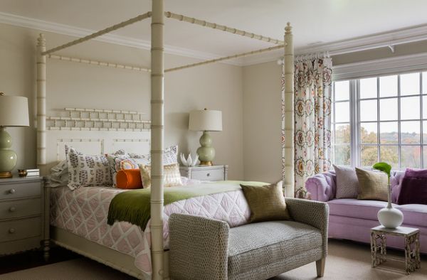 Kids' bedroom with an imaginative and fun four-poster bed