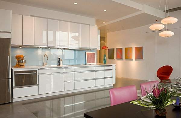 Modern kitchen with interesting touches