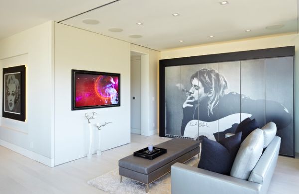 Modern living area featuring the rock legend Kurt Cobain