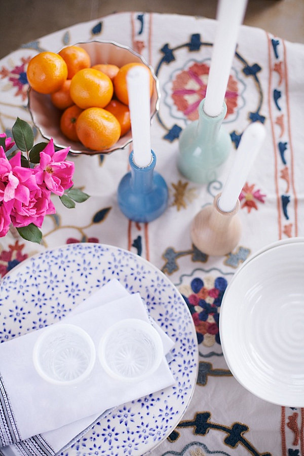 Moroccan table setting for two