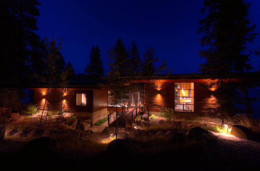 Natural green surrounding the cabin