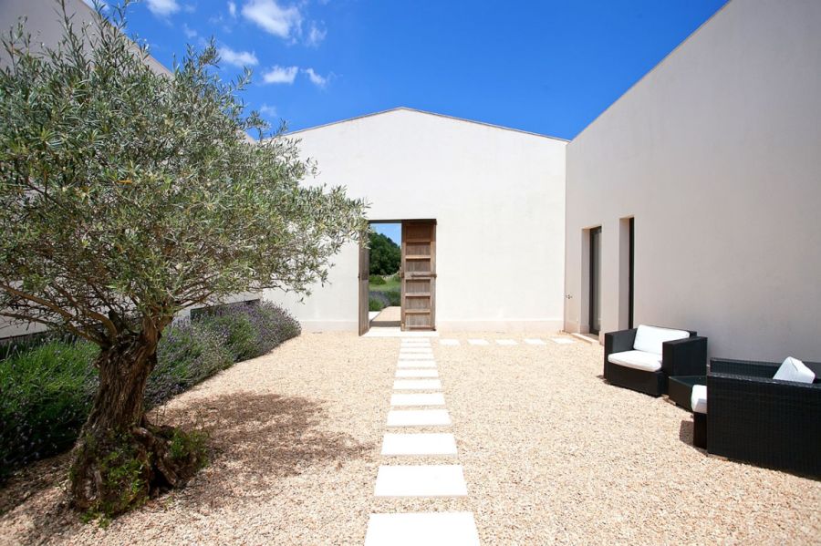 Outdoor open area at the mallorca home