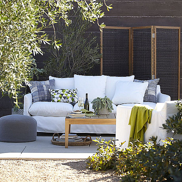 Outdoor seating from Crate & Barrel