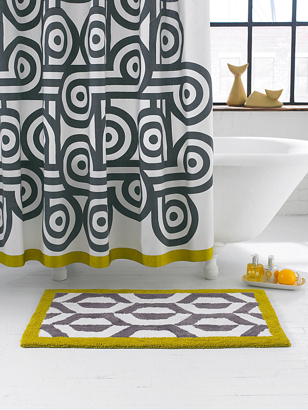 Patterned Jonathan Adler shower curtain