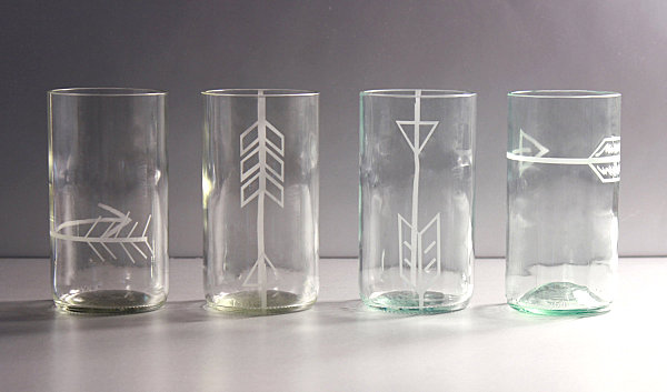 Recycled bottle tumblers