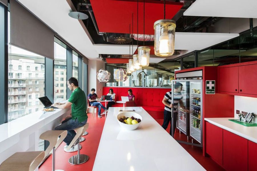 Smartly designed cafeteria at the Google campus