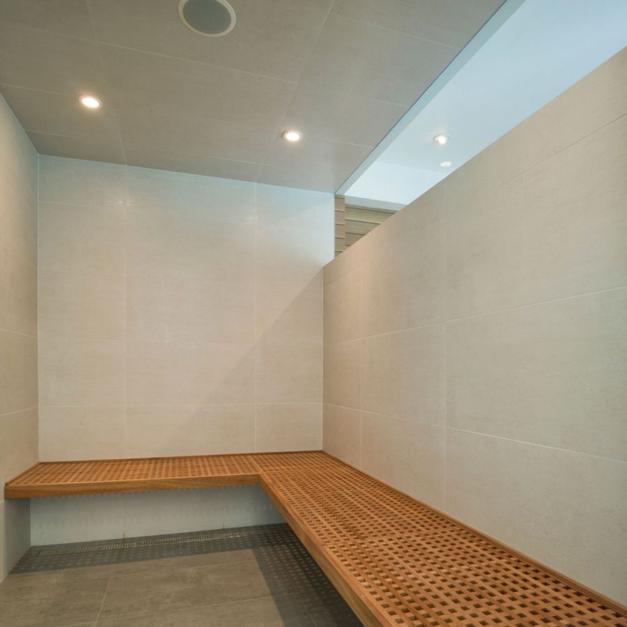 Steam room at the 299 Soper Place