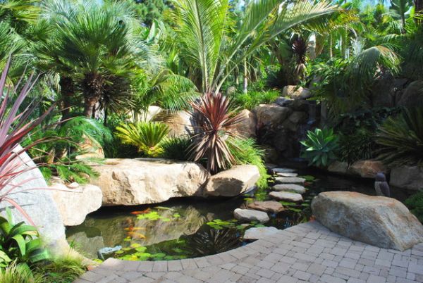 Stone plays a pivotal role in creating the perfect koi pond