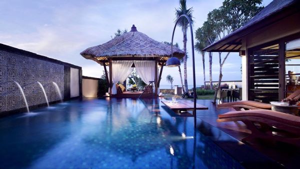 Stylish outdoor pergola at at St. Regis Bali